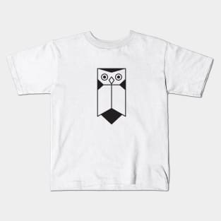 Geometric flat style owl design Kids T-Shirt